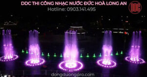 Thi công nhạc nước trên hồ tự nhiên Võ Tấn Đồ