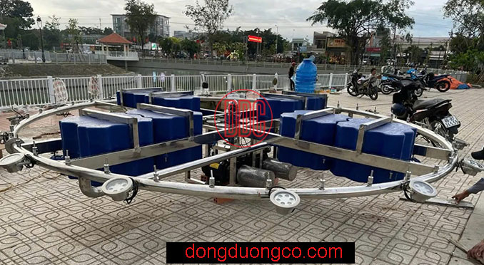 Kết cấu phao nổi nhạc nước chịu tải cho hệ thống đầu phun trên hồ cảnh quan